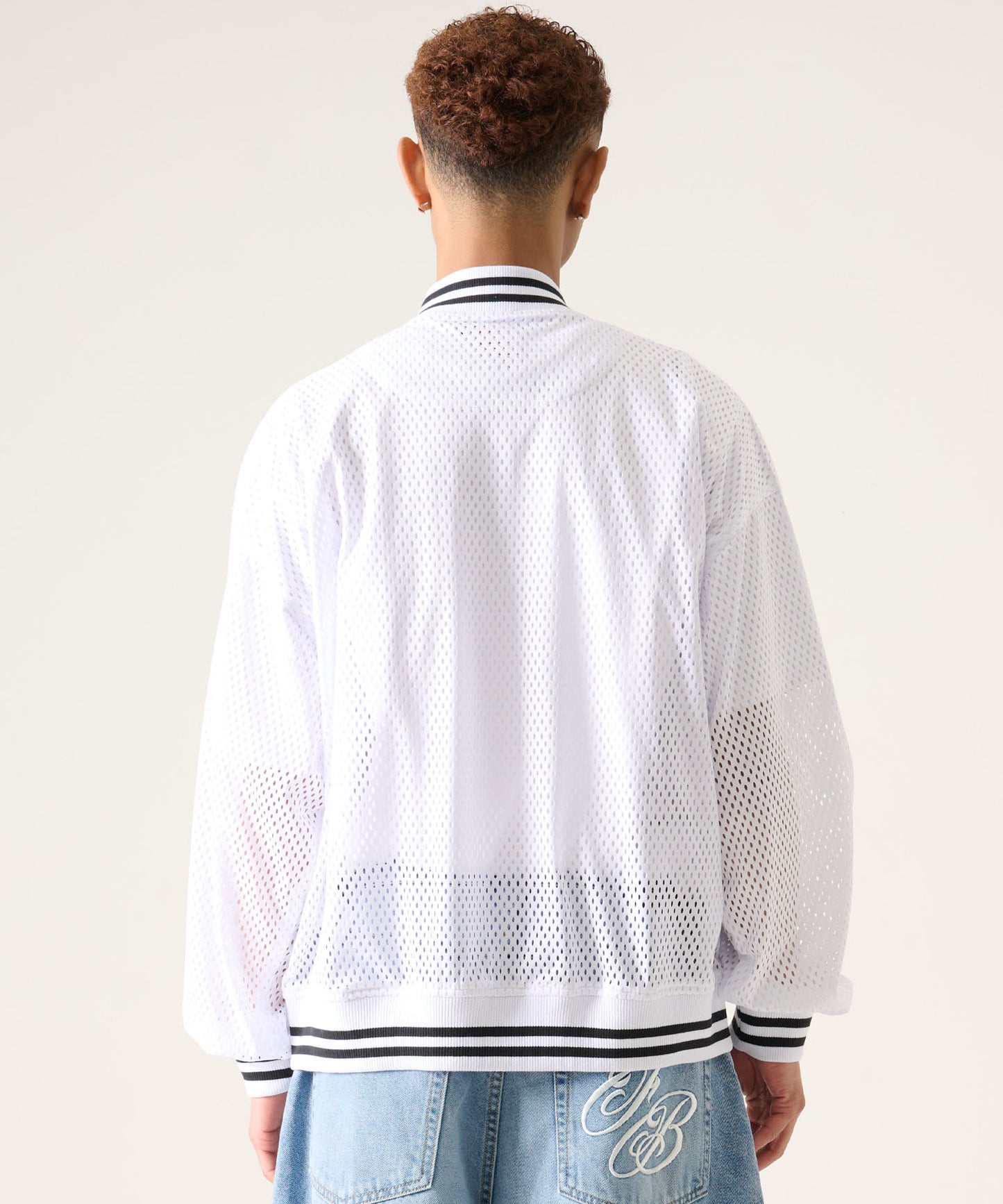 【NEW】MESH VARSITY JACKET/メッシュ バーシティ ジャケット【FAM-61302】