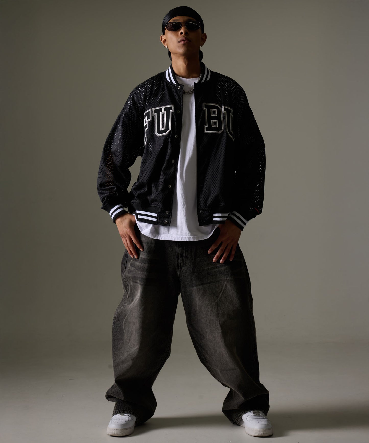 【NEW】MESH VARSITY JACKET/メッシュ バーシティ ジャケット【FAM-61302】