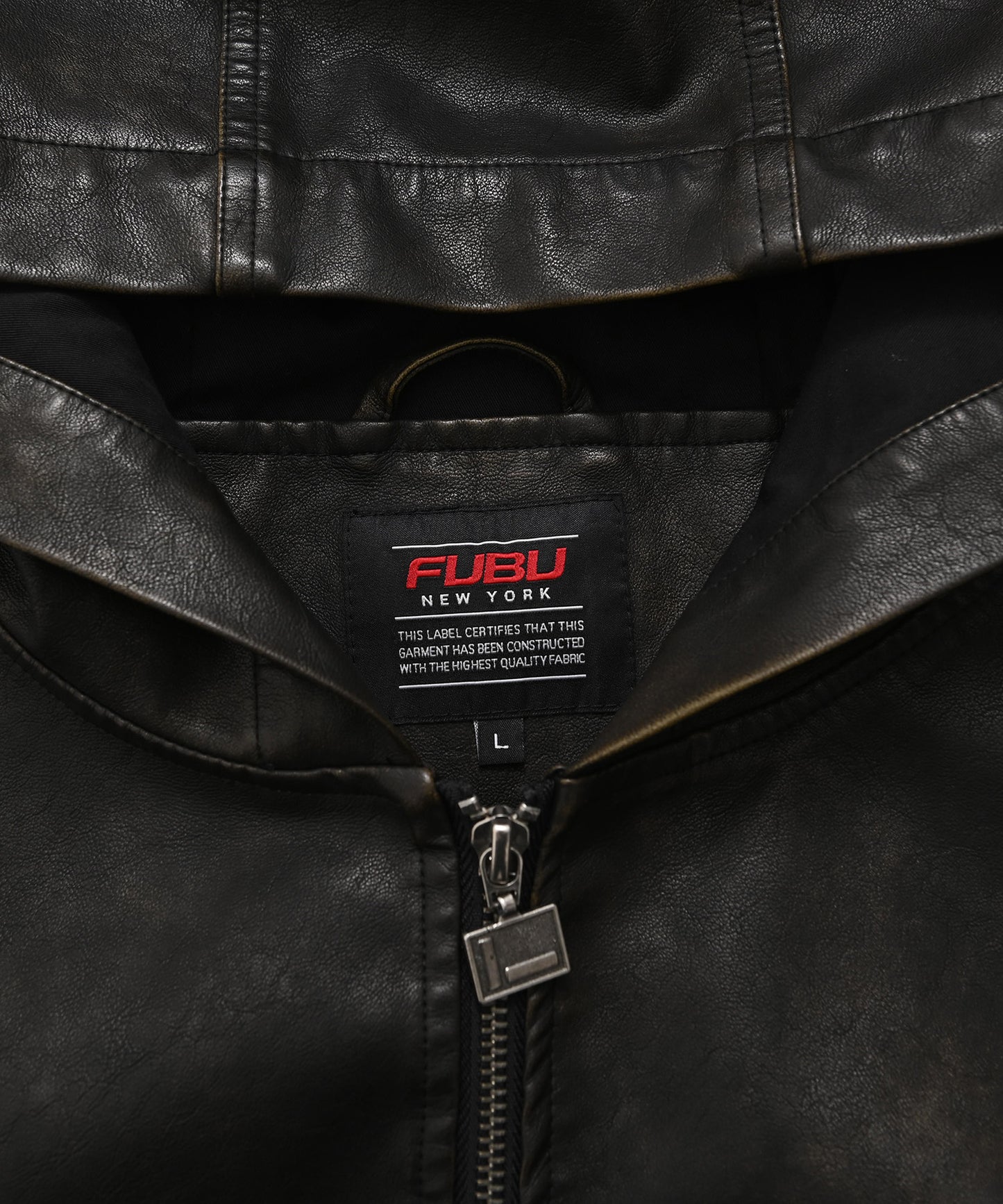 【NEW】FAUX LEATHER SHORT HOODED JACKET/フェイクレザー ショートフード付きジャケット【FAM-61303】