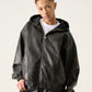 【NEW】FAUX LEATHER SHORT HOODED JACKET/フェイクレザー ショートフード付きジャケット【FAM-61303】