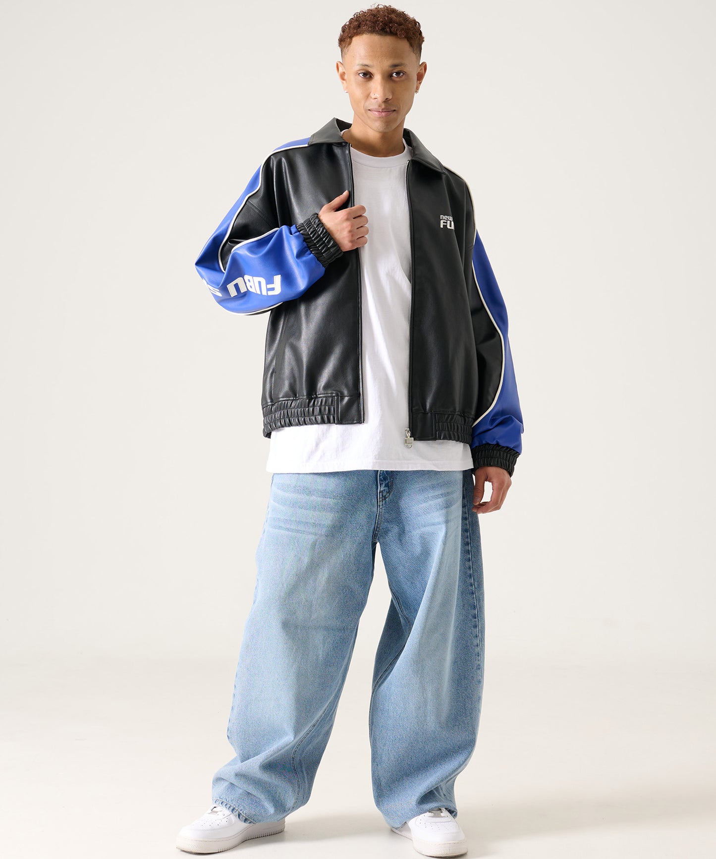 【NEW】FAUX LEATHER JACKET/フェイクレザージャケット【FAM-61304】