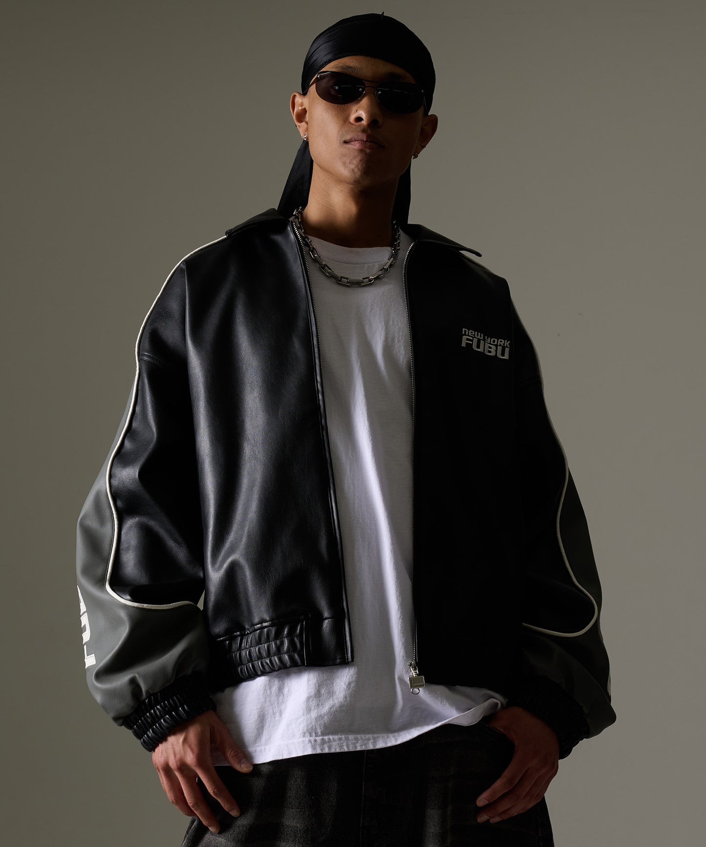 【NEW】FAUX LEATHER JACKET/フェイクレザージャケット【FAM-61304】
