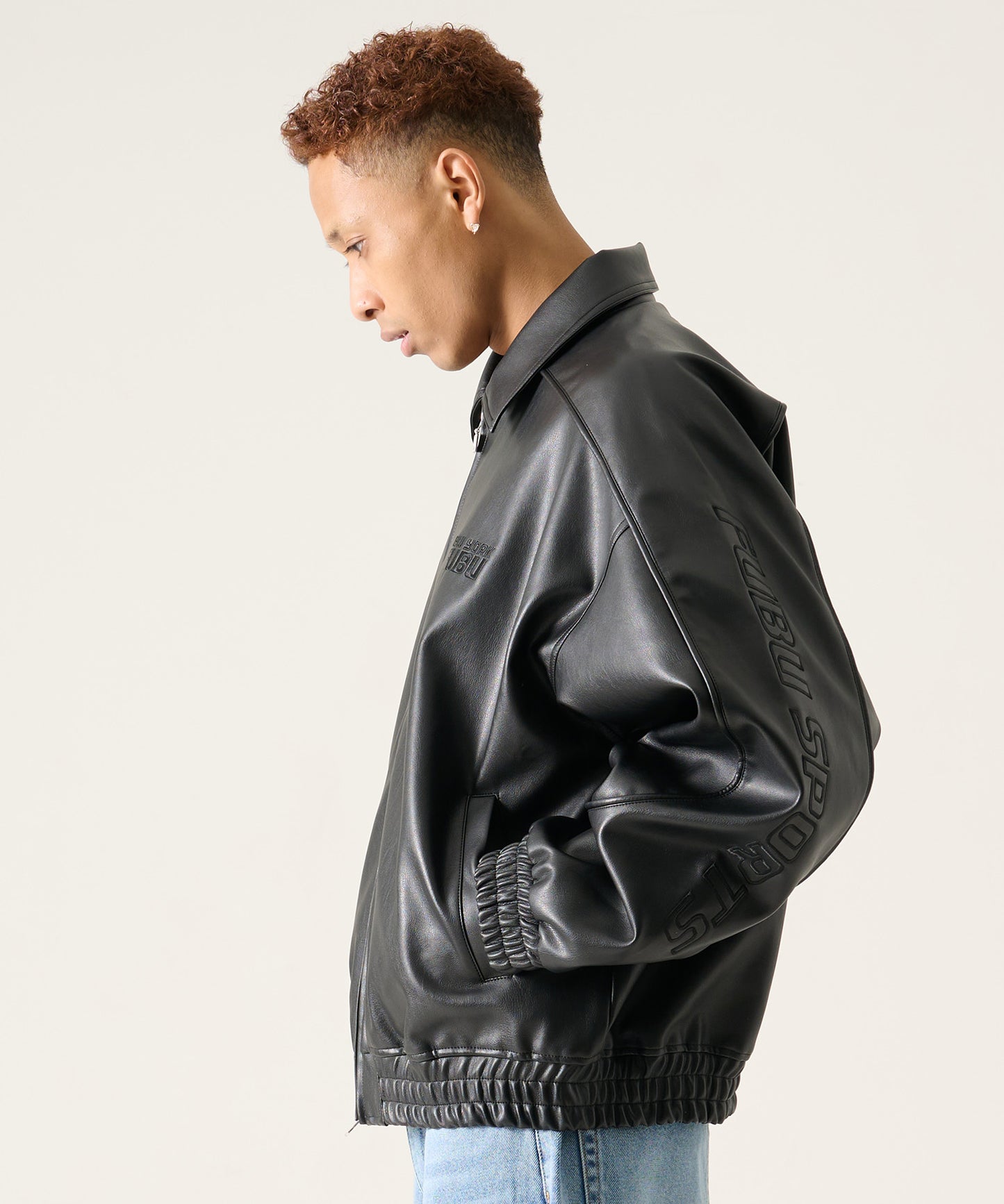 【NEW】FAUX LEATHER JACKET/フェイクレザージャケット【FAM-61304】