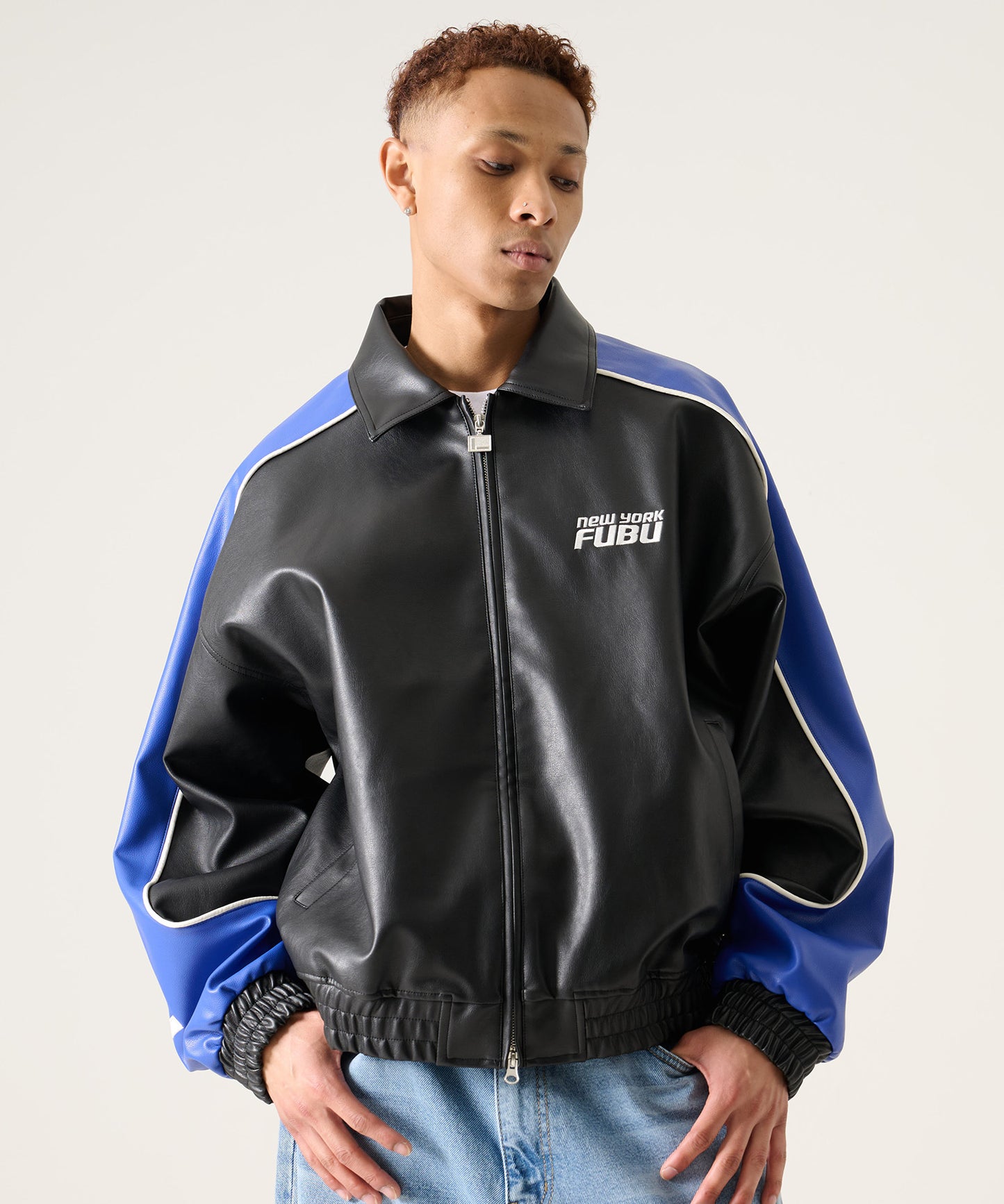 【NEW】FAUX LEATHER JACKET/フェイクレザージャケット【FAM-61304】