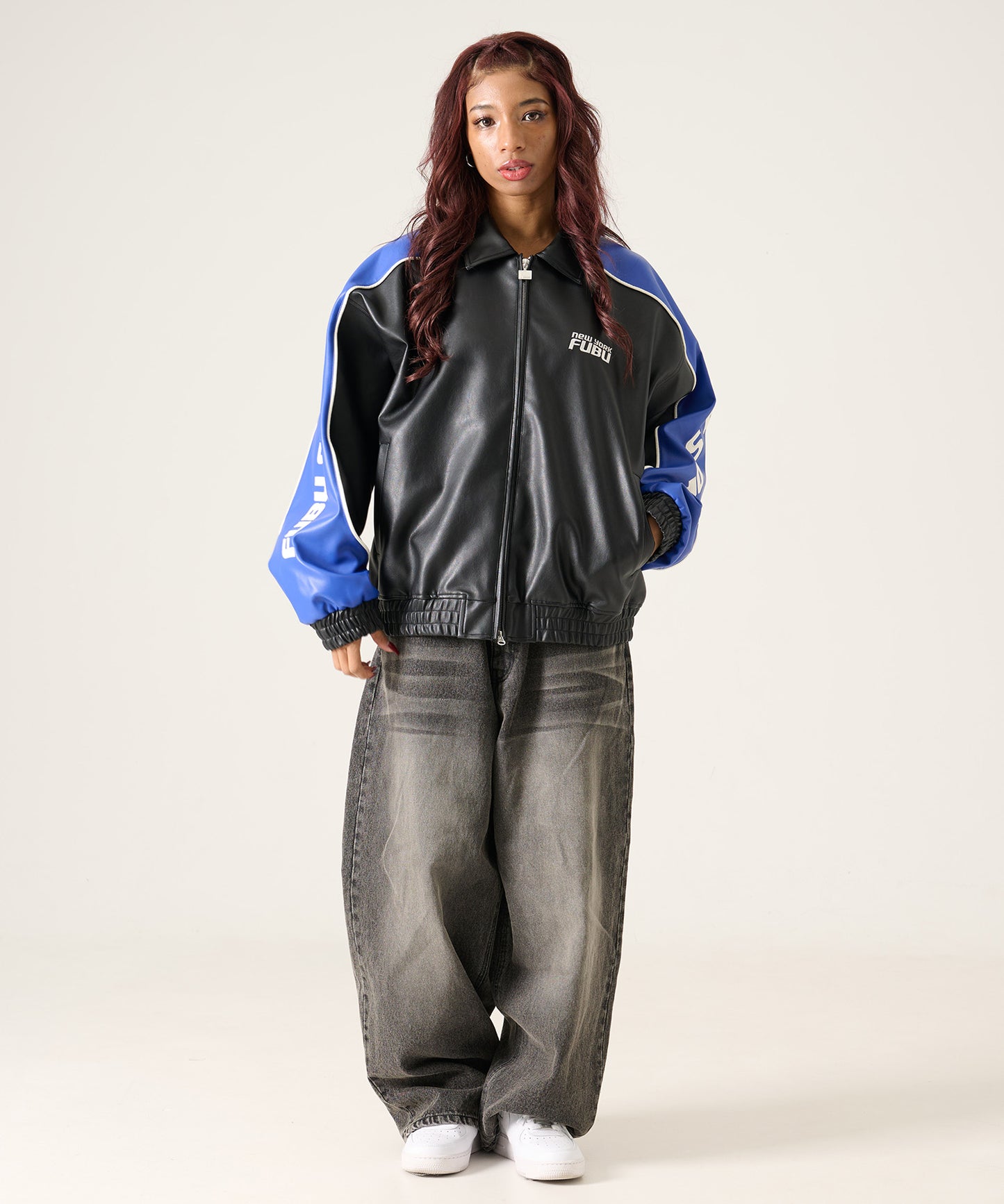 【NEW】FAUX LEATHER JACKET/フェイクレザージャケット【FAM-61304】