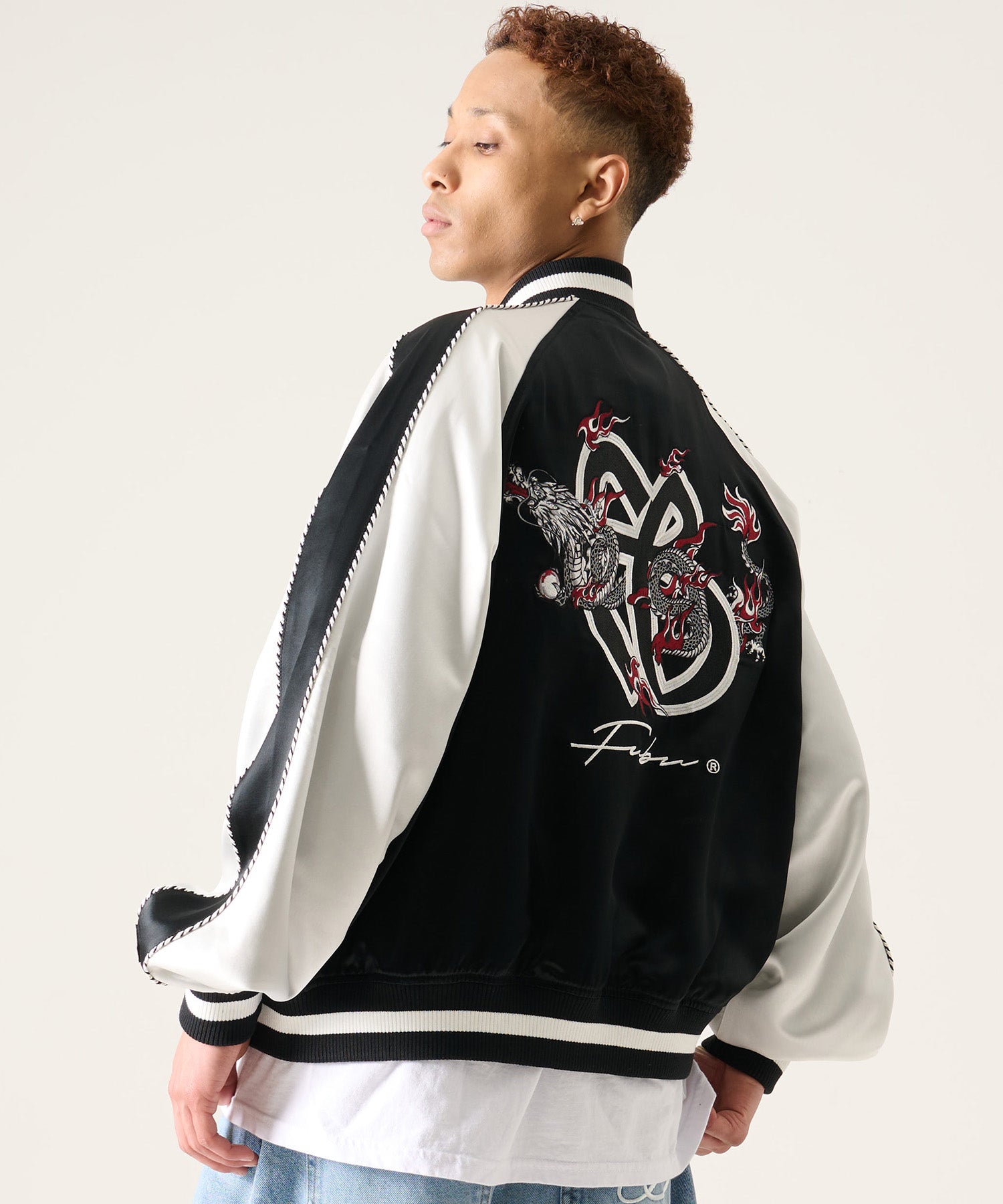 FUBU フブ スーベニアジャケット。FUBUはアメリカの代表的なHIPHOP