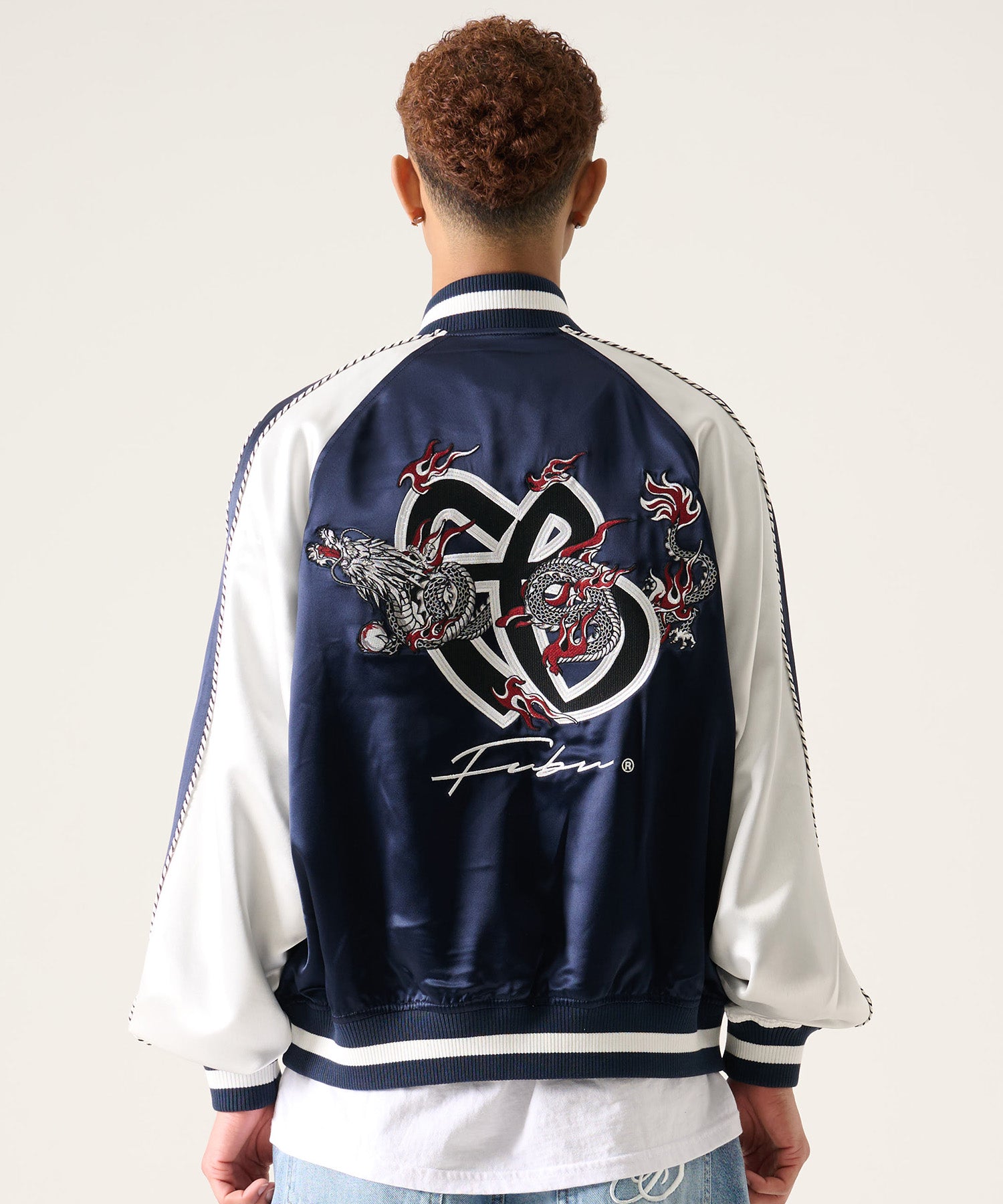 FUBU フブ スーベニアジャケット。FUBUはアメリカの代表的なHIPHOP
