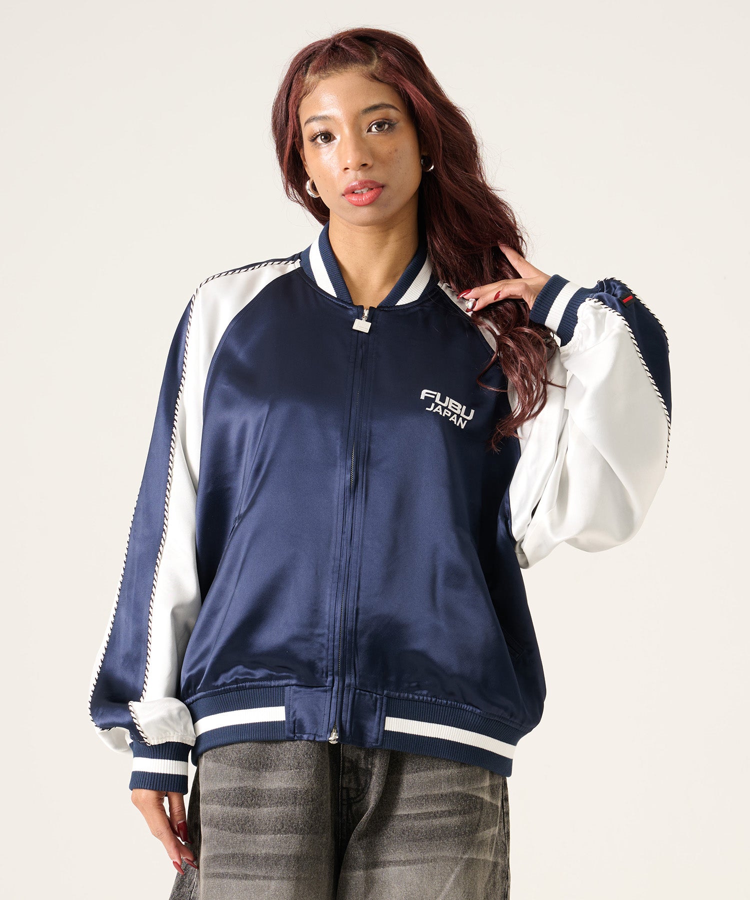 FUBU フブ スーベニアジャケット。FUBUはアメリカの代表的なHIPHOP