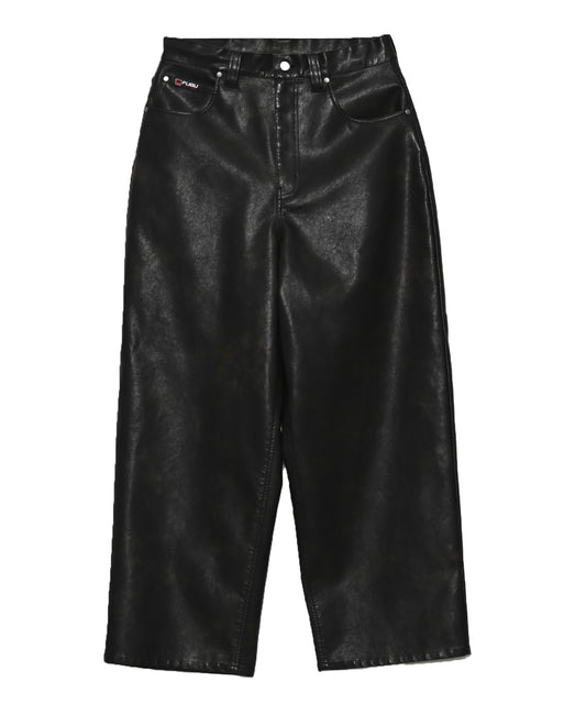 【NEW】FAUX LEATHER BUGGY PANTS/フェイクレザー バギーパンツ【FAM-61502】