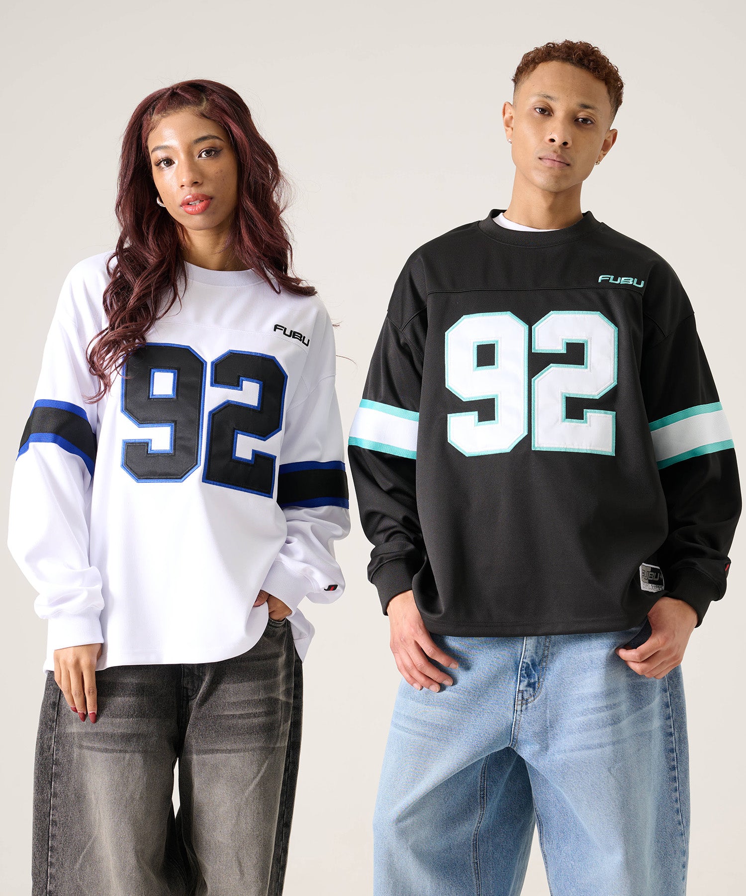 FUBU フブ フットボールシャツ。FUBUはアメリカの代表的なHIPHOP