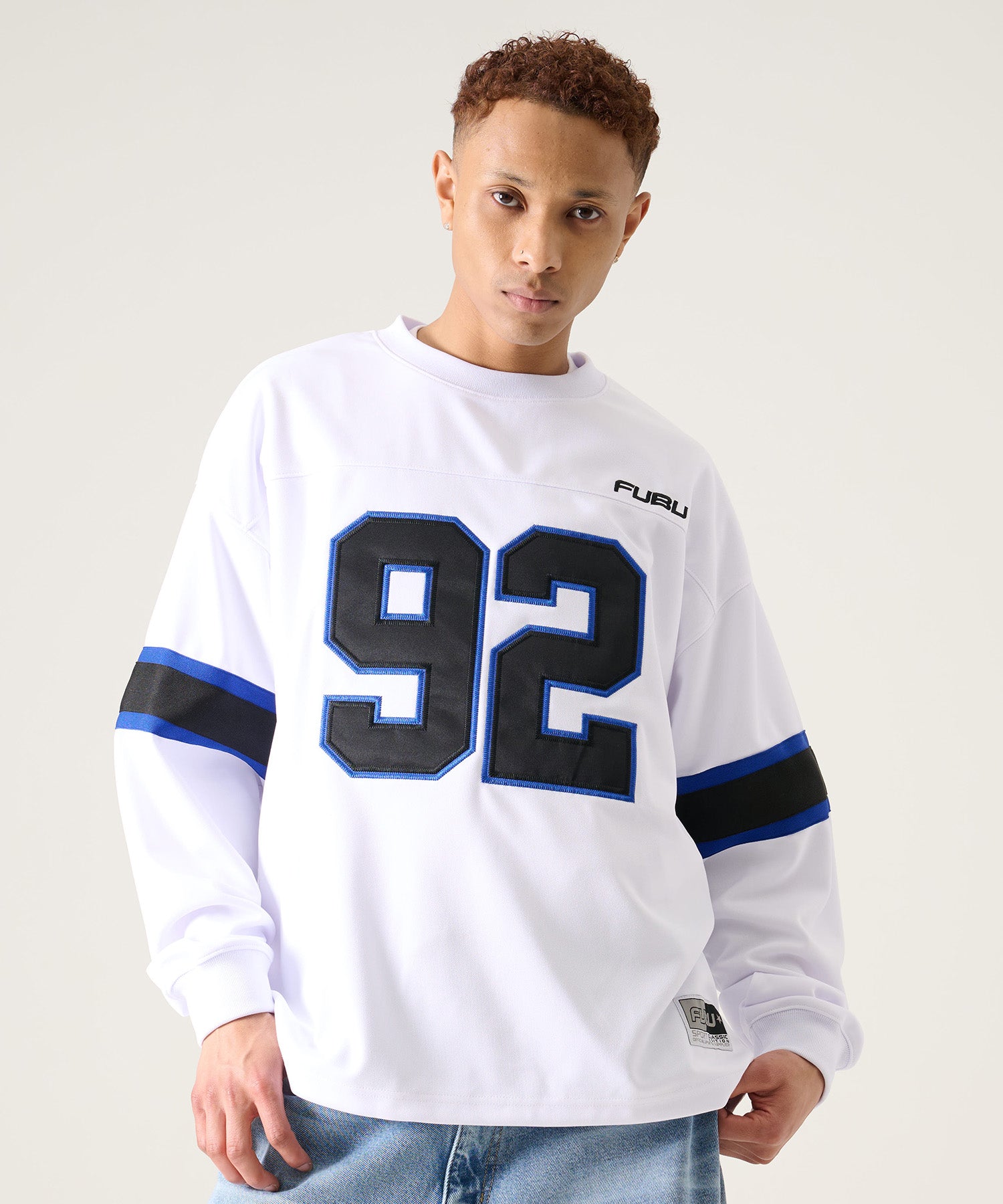 FUBU フブ フットボールシャツ。FUBUはアメリカの代表的なHIPHOP