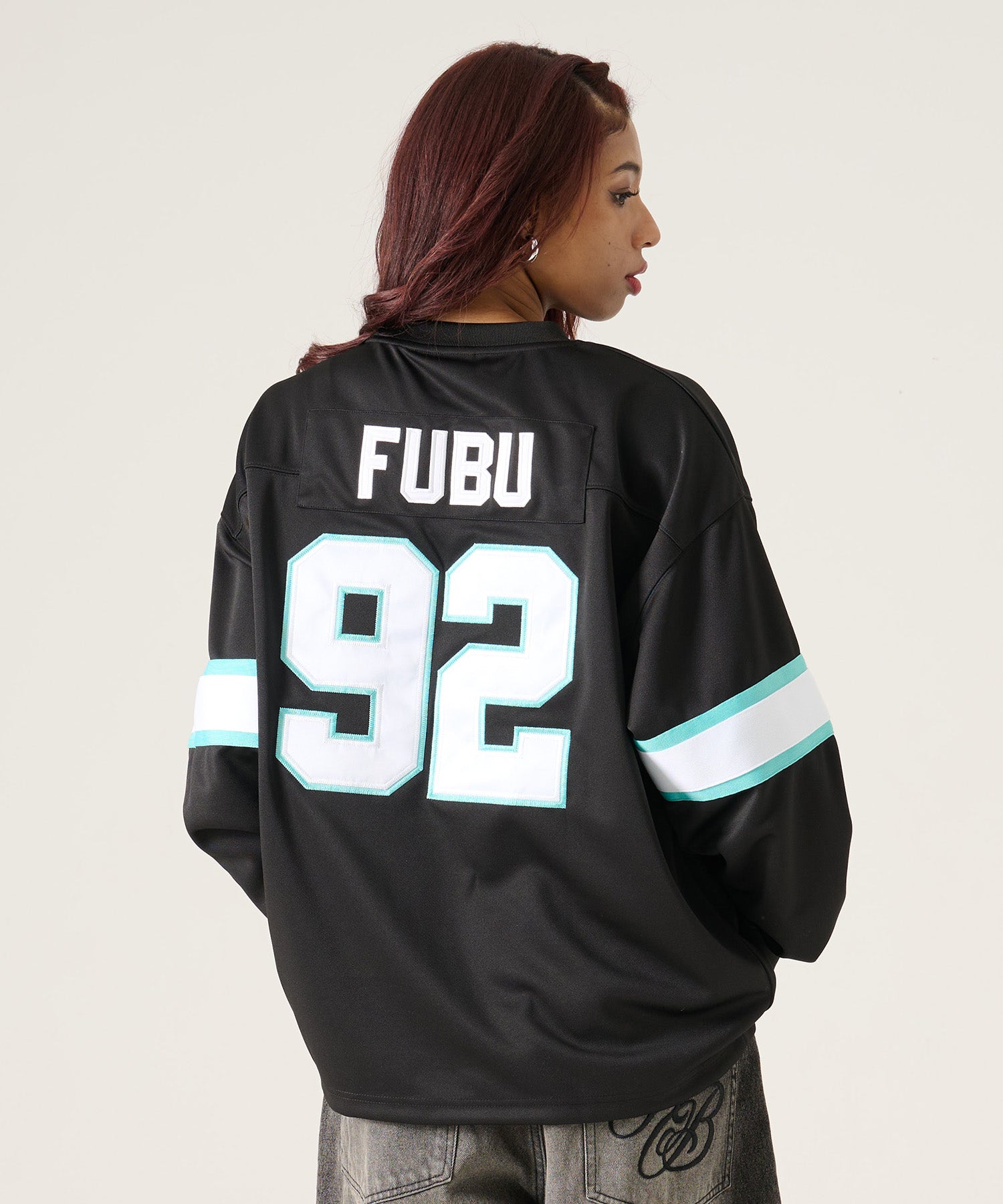 FUBU フブ フットボールシャツ。FUBUはアメリカの代表的なHIPHOP
