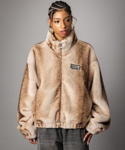 【NEW】FAUX FUR STAND JACKET/フェイクファースタンドジャケット【FAM-62307】