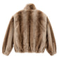 【NEW】FAUX FUR STAND JACKET/フェイクファースタンドジャケット【FAM-62307】