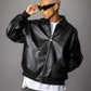 【NEW】STUDS FAUX LEATHER JACKET/スタッズフェイクレザージャケット【FAM-62311】