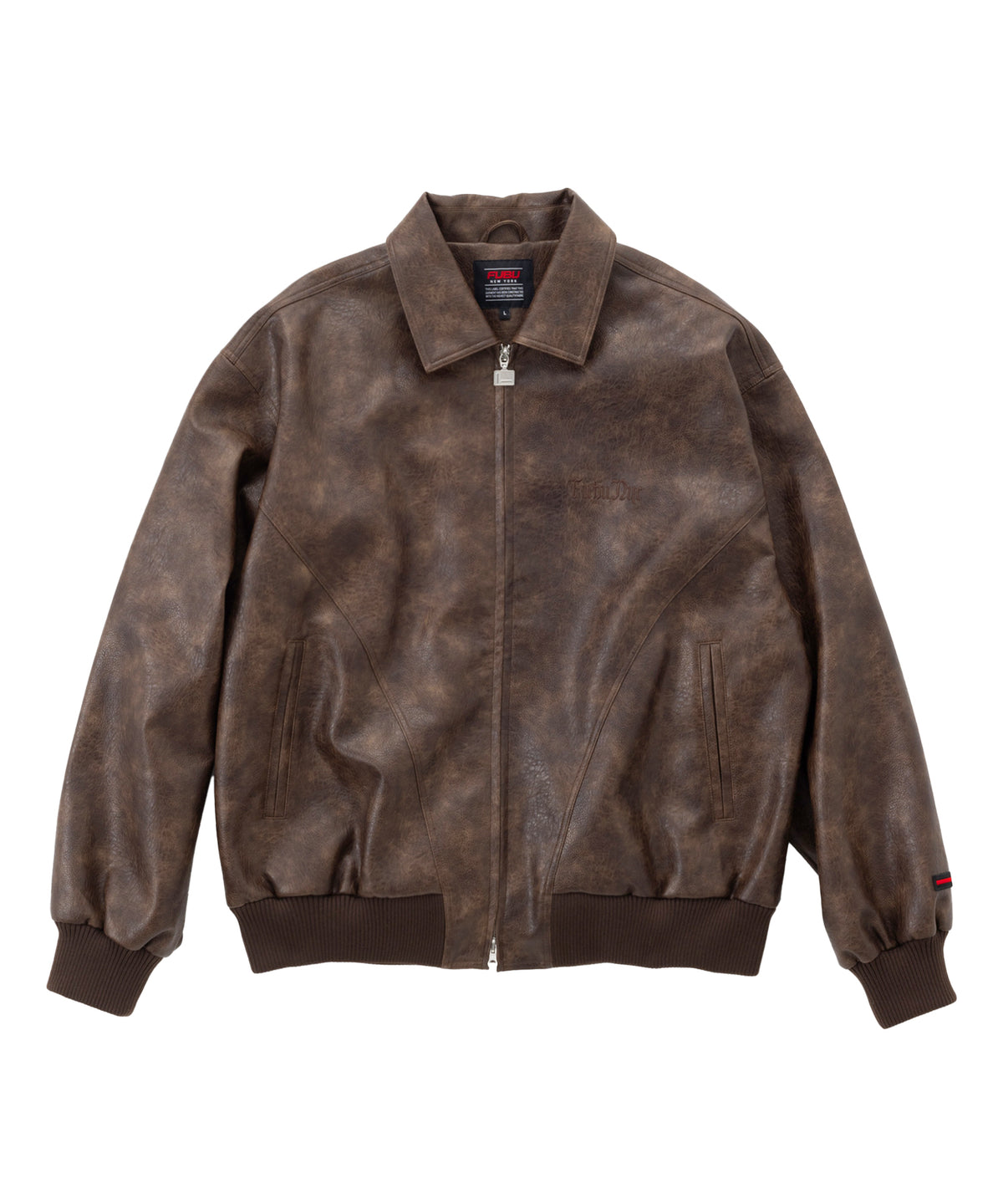 【NEW】STUDS FAUX LEATHER JACKET/スタッズフェイクレザージャケット【FAM-62311】