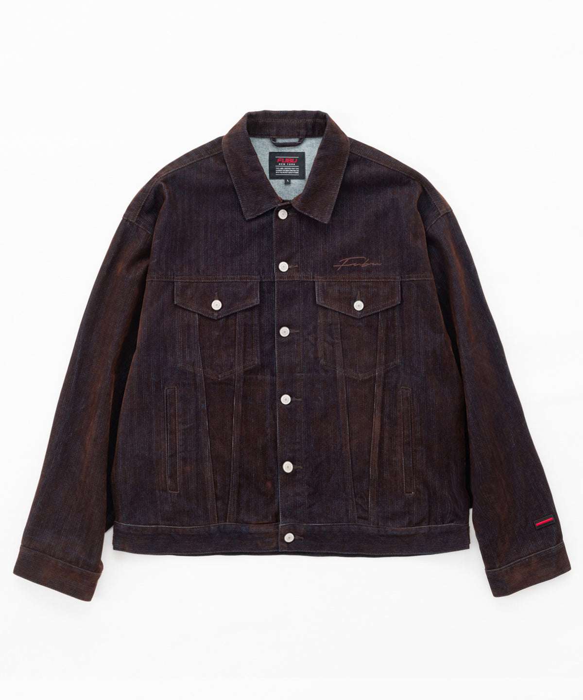 【NEW】FLOCKED DENIM JACKET/フロックデニムジャケット【FAM-62316】【10月5日から順次配送】