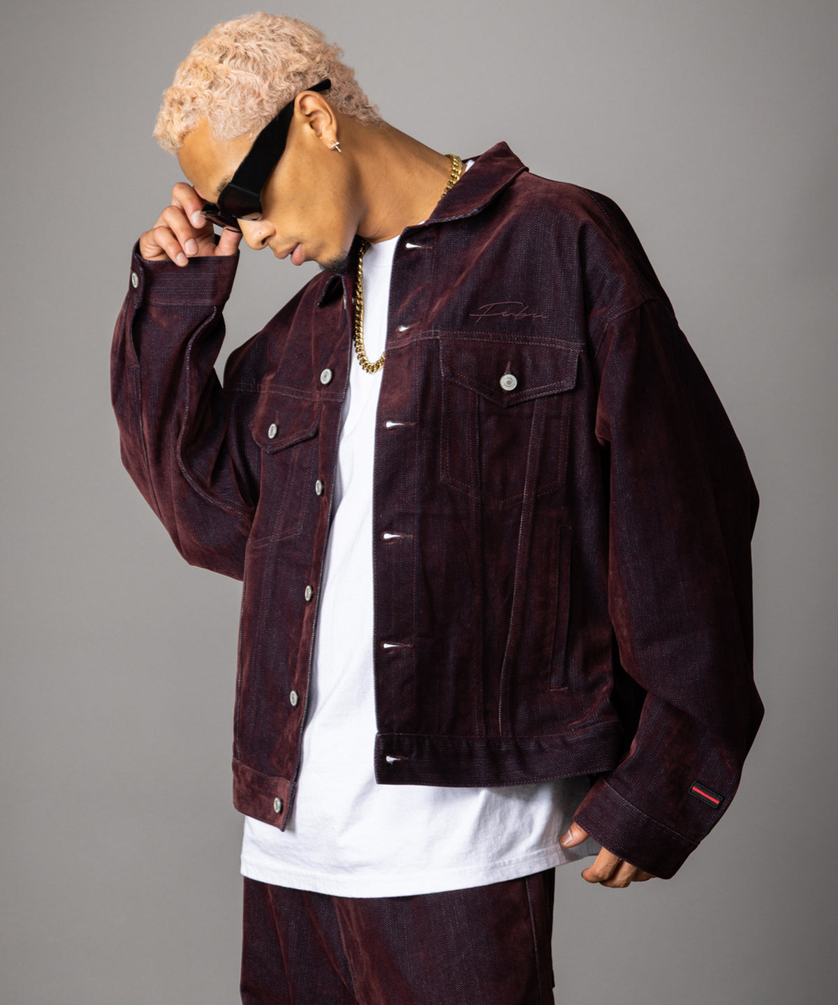 【NEW】FLOCKED DENIM JACKET/フロックデニムジャケット【FAM-62316】【10月5日から順次配送】