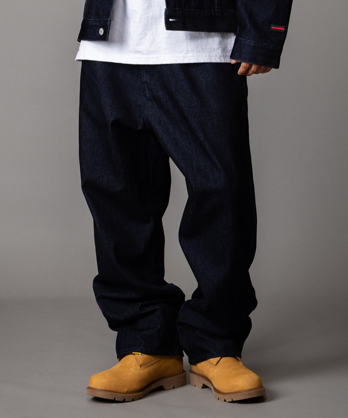 【NEW】FLOCKED DENIM PANTS/フロックデニムパンツ【FAM-62509】【10月5日から順次配送】