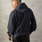 【NEW】FAUX LEATHER PATCH HOODIE/フェイクレザーパッチフーディー【FAM-62704】