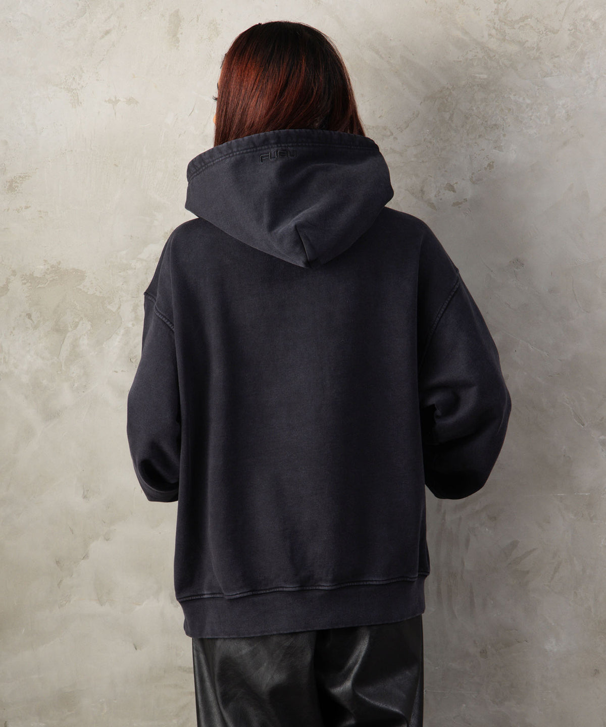 【NEW】FAUX LEATHER PATCH HOODIE/フェイクレザーパッチフーディー【FAM-62704】