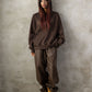 【NEW】FAUX LEATHER PATCH HOODIE/フェイクレザーパッチフーディー【FAM-62704】