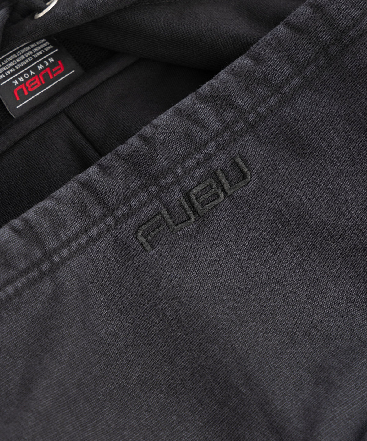 【NEW】FAUX LEATHER PATCH HOODIE/フェイクレザーパッチフーディー【FAM-62704】