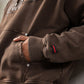 【NEW】FAUX LEATHER PATCH HOODIE/フェイクレザーパッチフーディー【FAM-62704】