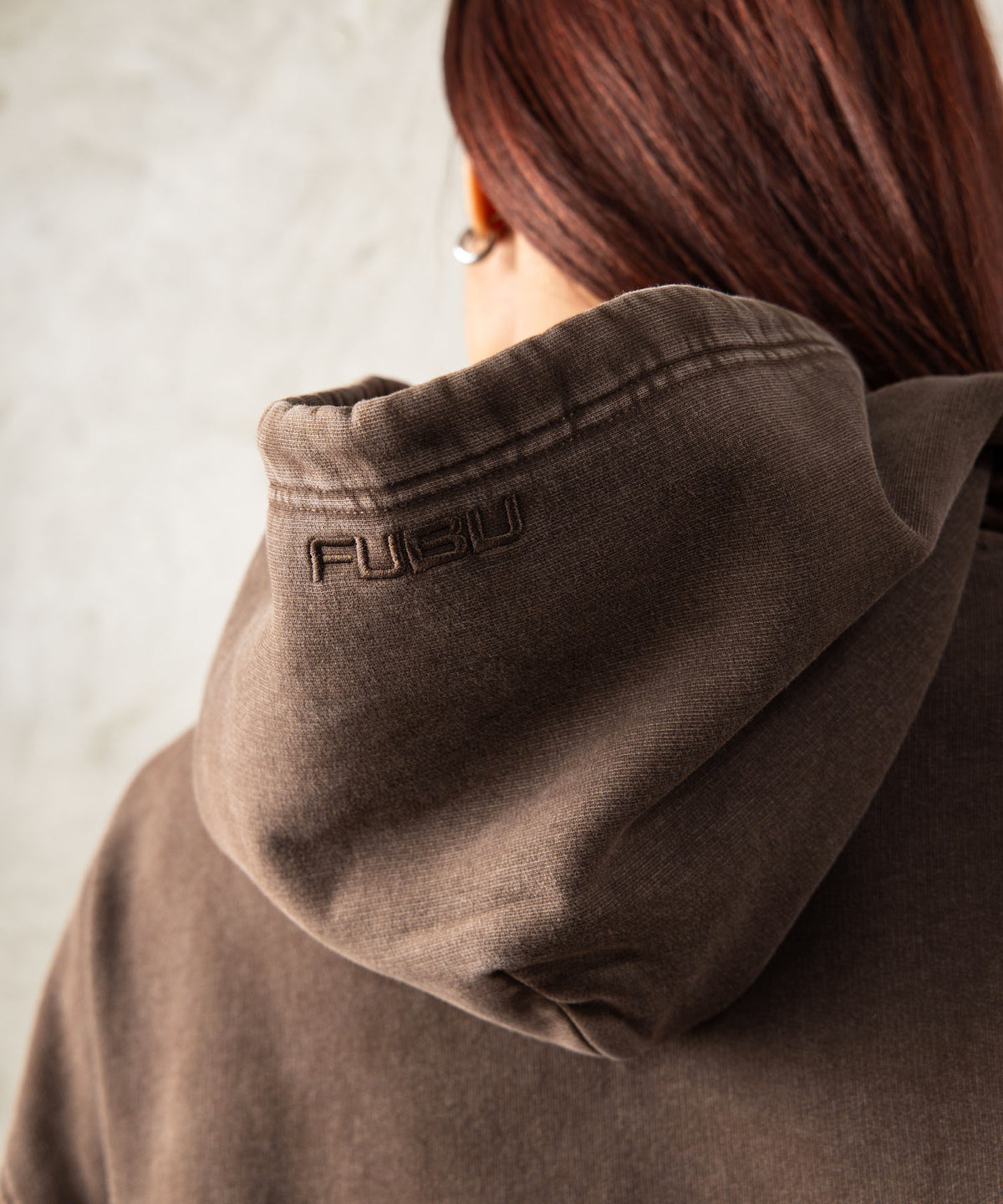 【NEW】FAUX LEATHER PATCH HOODIE/フェイクレザーパッチフーディー【FAM-62704】