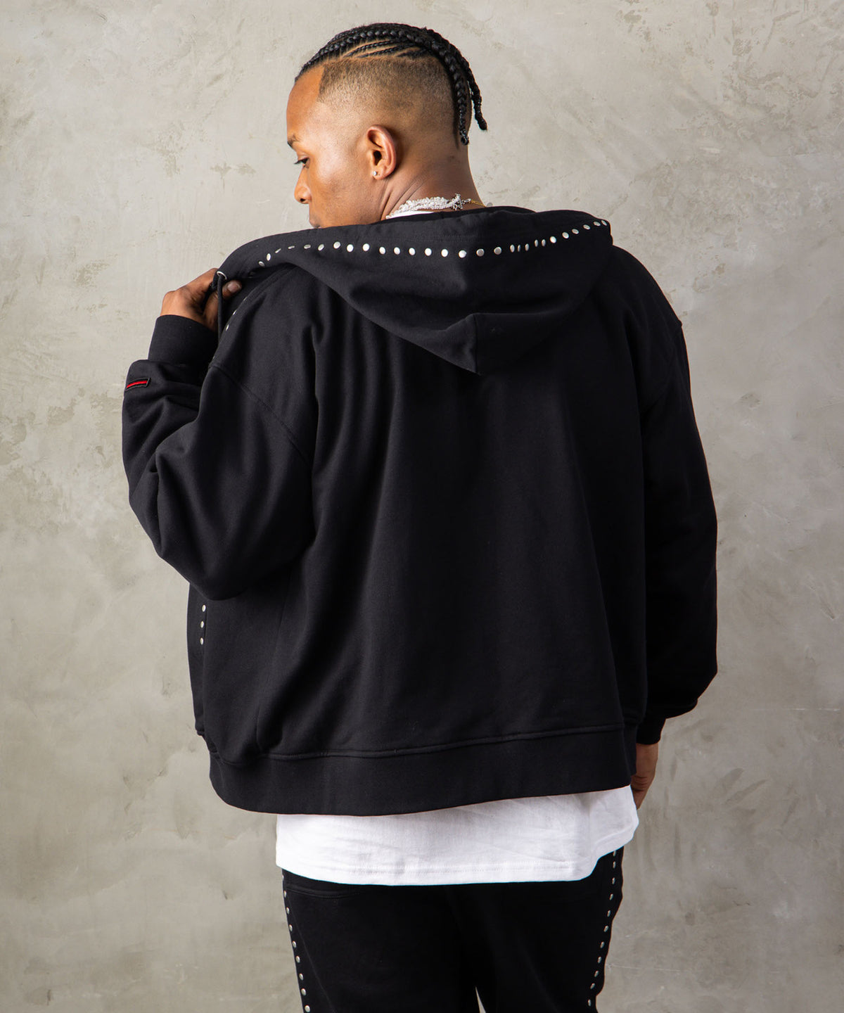 【NEW】STUDS ZIP HOODIE/スタッズジップフーディー【FAM-62706】