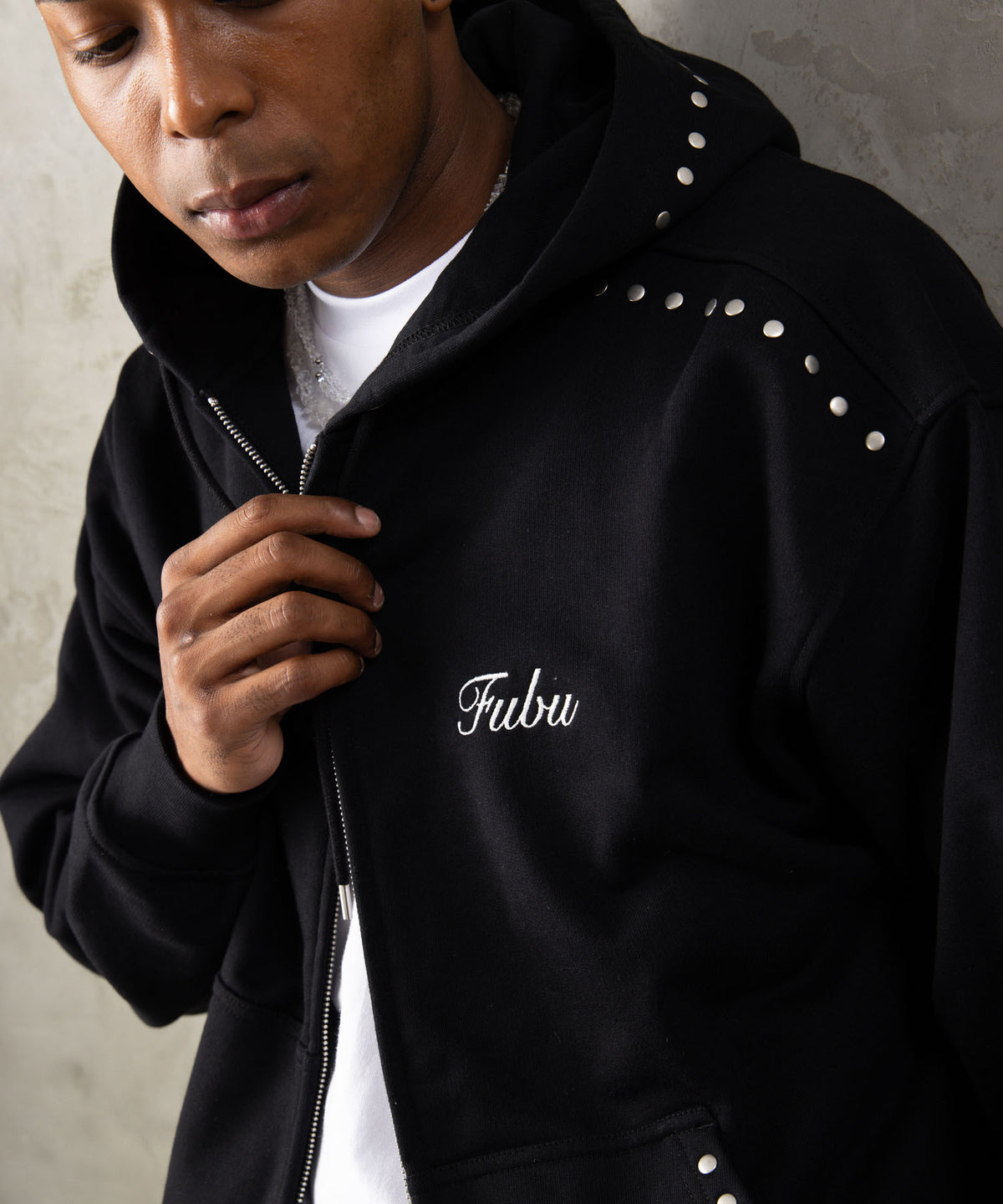 【NEW】STUDS ZIP HOODIE/スタッズジップフーディー【FAM-62706】
