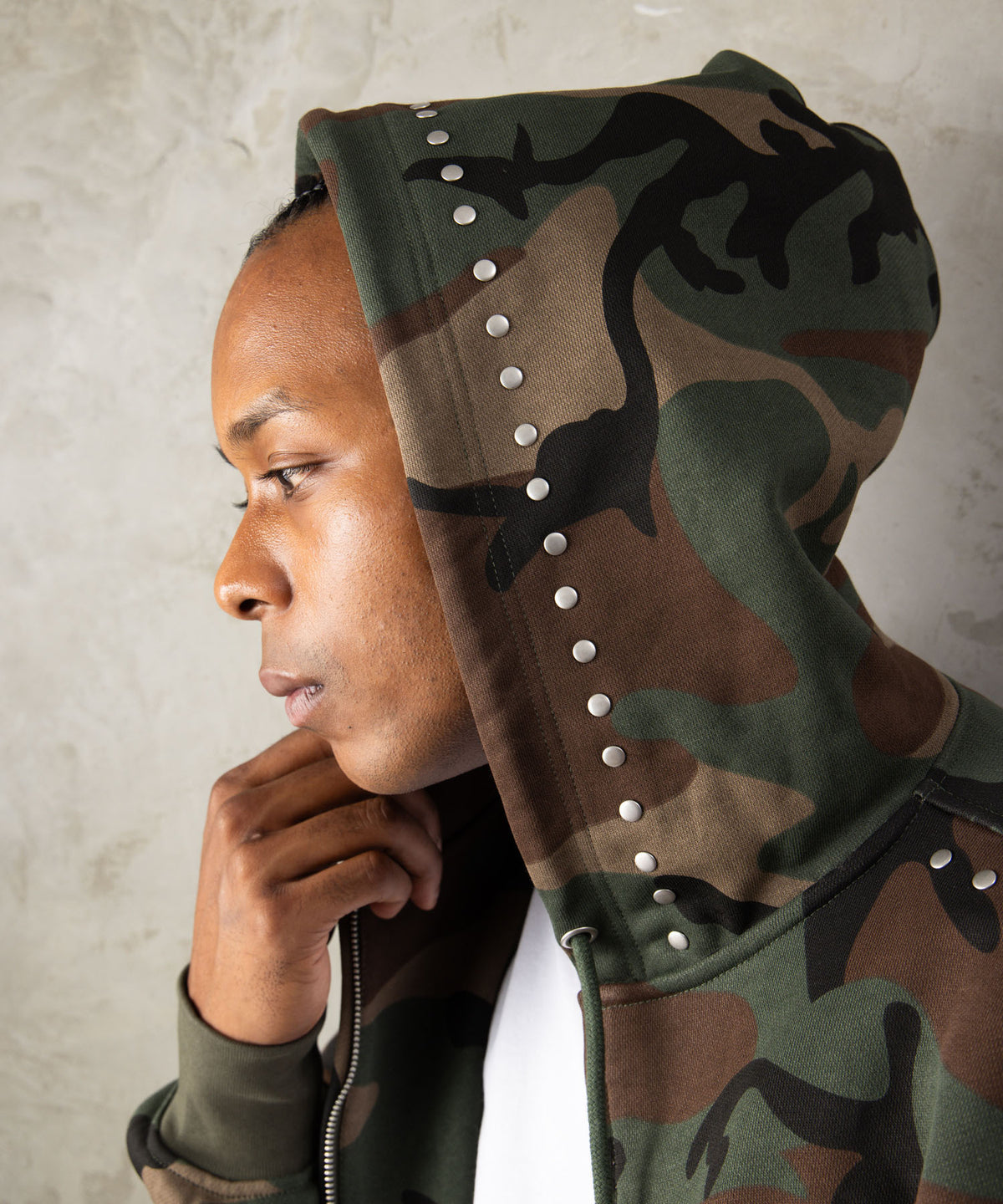 【NEW】STUDS ZIP HOODIE/スタッズジップフーディー【FAM-62706】