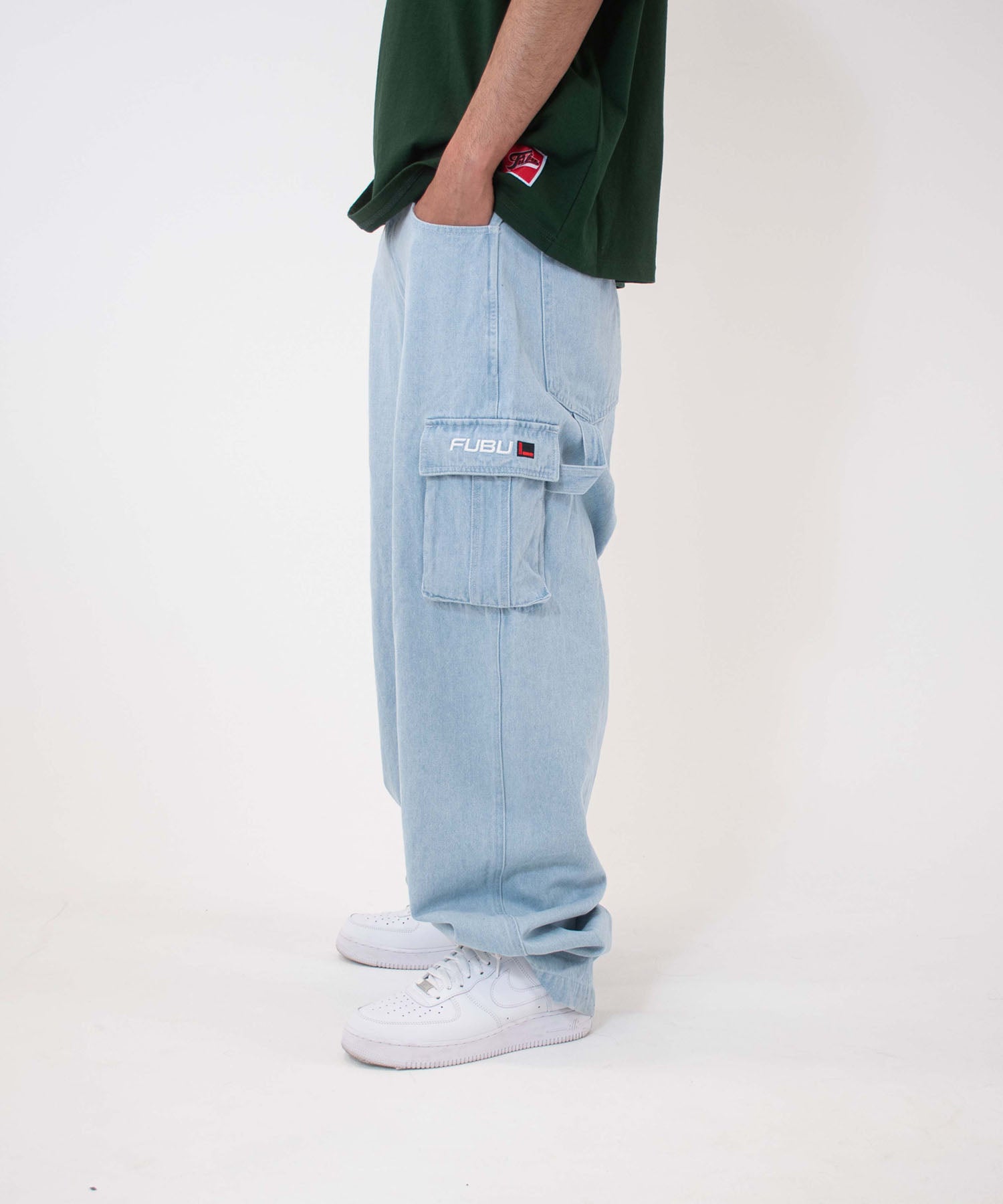 FUBU フブ ボトムス デニムパンツ ロゴ 刺繍 アメカジ ロングパンツ 